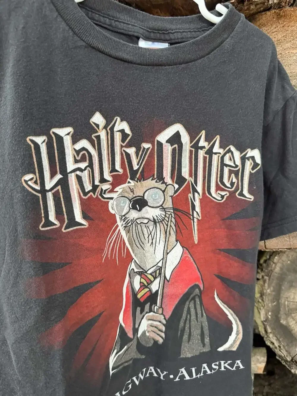 The Duck Co Hairy Otter Skagway Alaska Parody Youth Medium T-Shirt